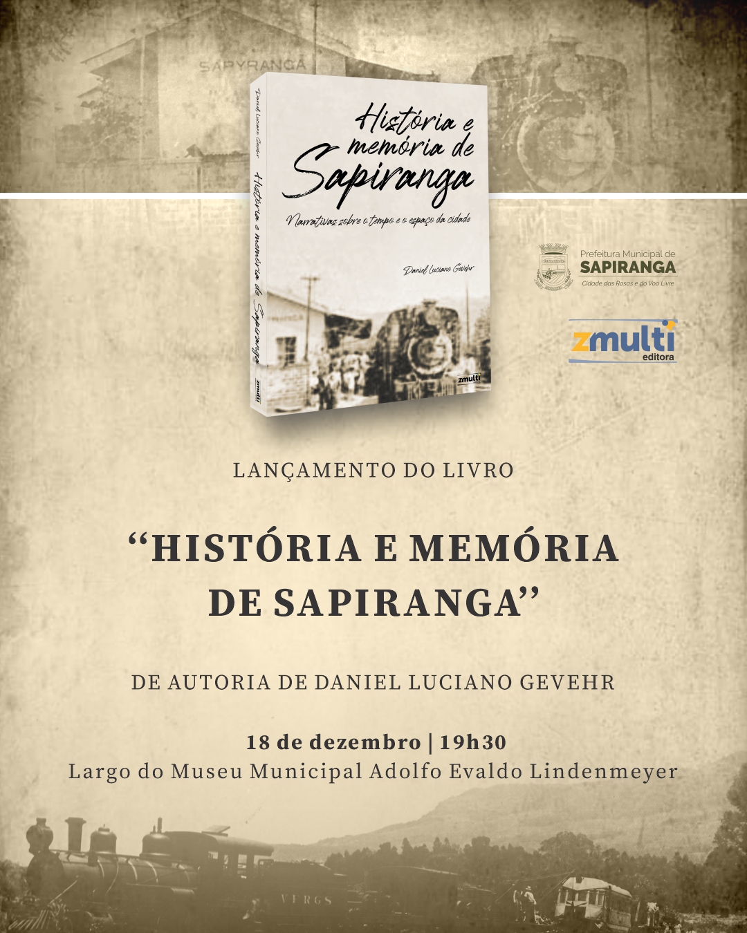 CONVITE Lançamento do Livro História e memória de Sapiranga CARD