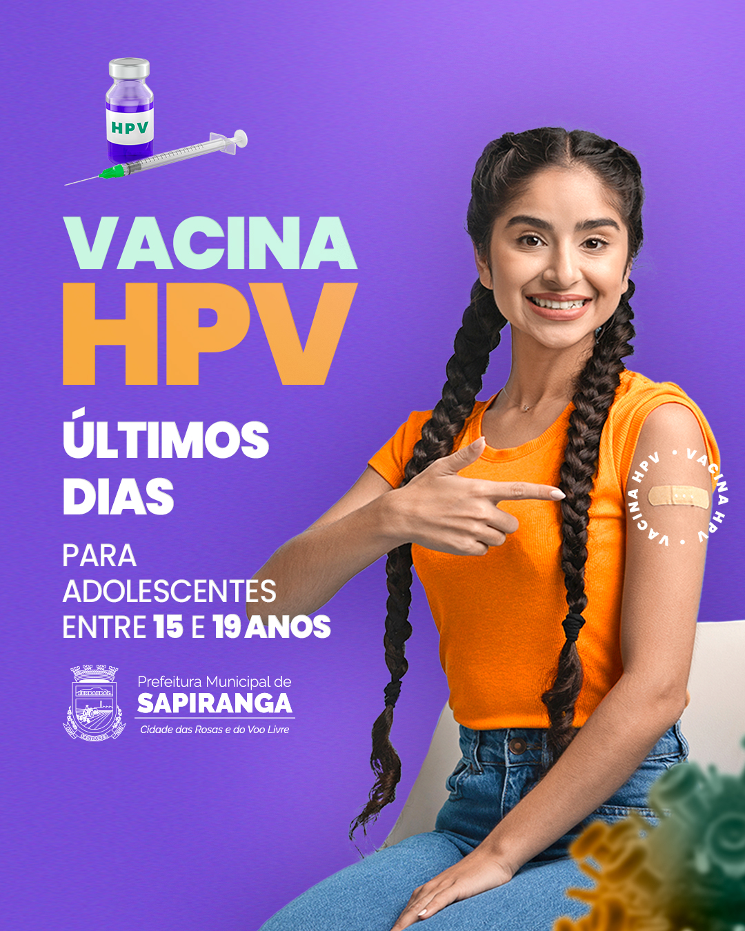 Vacina HPV_campanha 15 aos 19 anos - mulher - últimos dias - feed